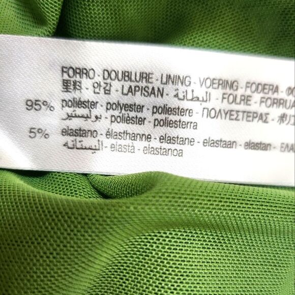 Bershka Cut Out Detail Square Neck Mini Dress Green Womens Size S - Picture 8 of 9